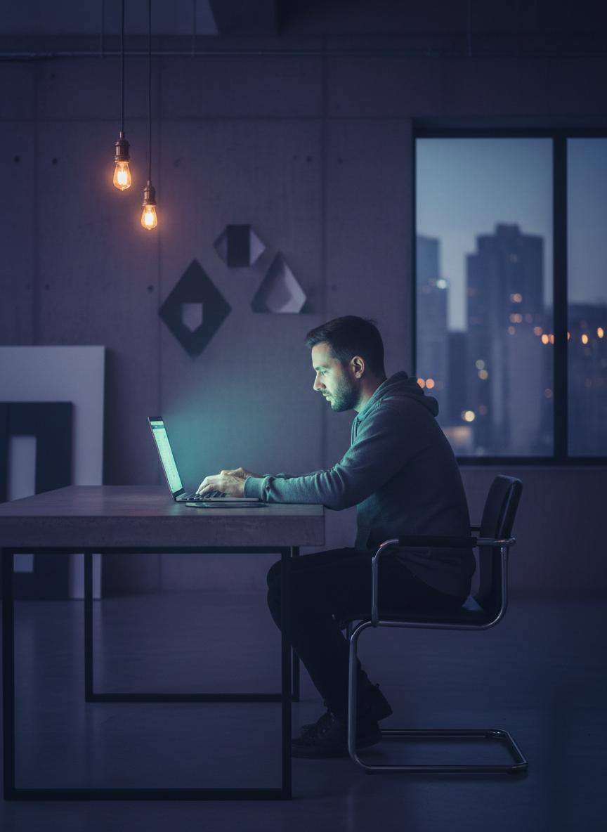 Designer at desk